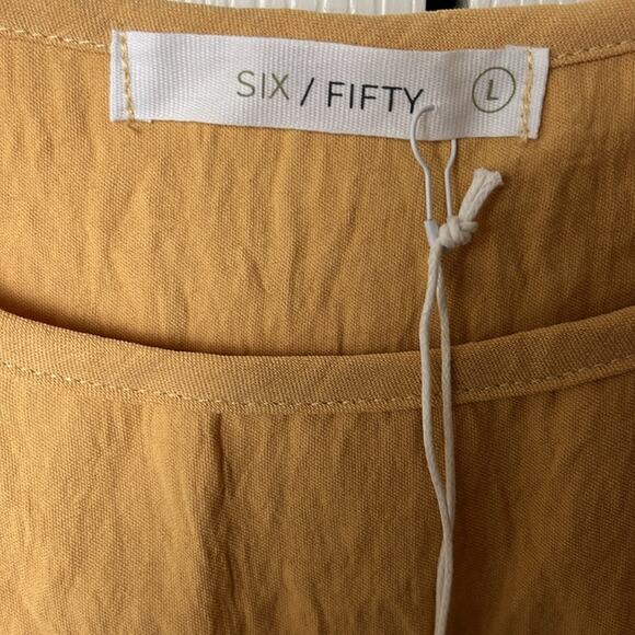 Six Fifty Twist Front Top Orange Yellow Large - Picture 6 of 7